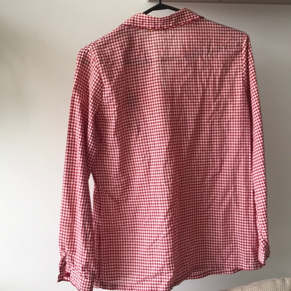 Vintage gingham button up with embroidery, medium - Picture 2 of 6